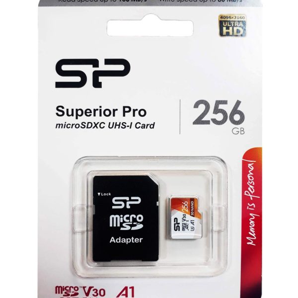 کارت حافظه microSDXC سیلیکون پاور مدل Superior Pro با ظرفیت 256 گیگابایت