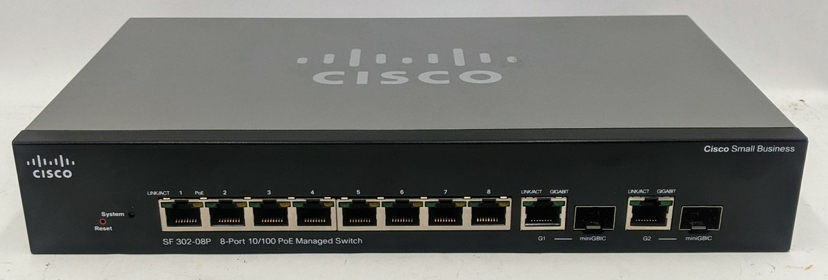 سوئیچ 8 پورت PoE سیسکو Cisco Switch SF302-08P