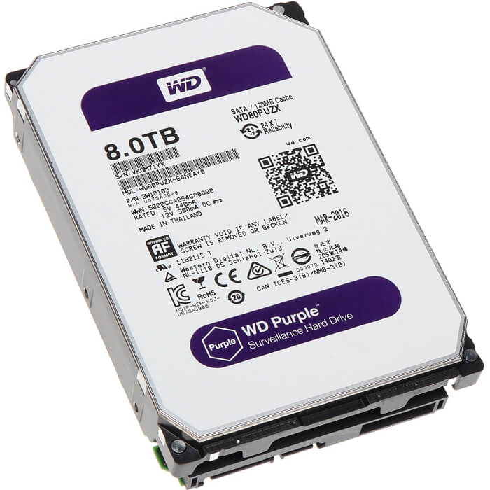 هارد اینترنال وسترن دیجیتال بنفش Purple ظرفیت 8 ترابایت